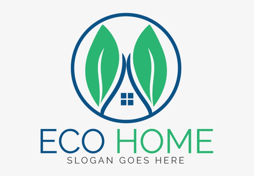 Eco Home Logo Design - Graphic Design, transparent png download