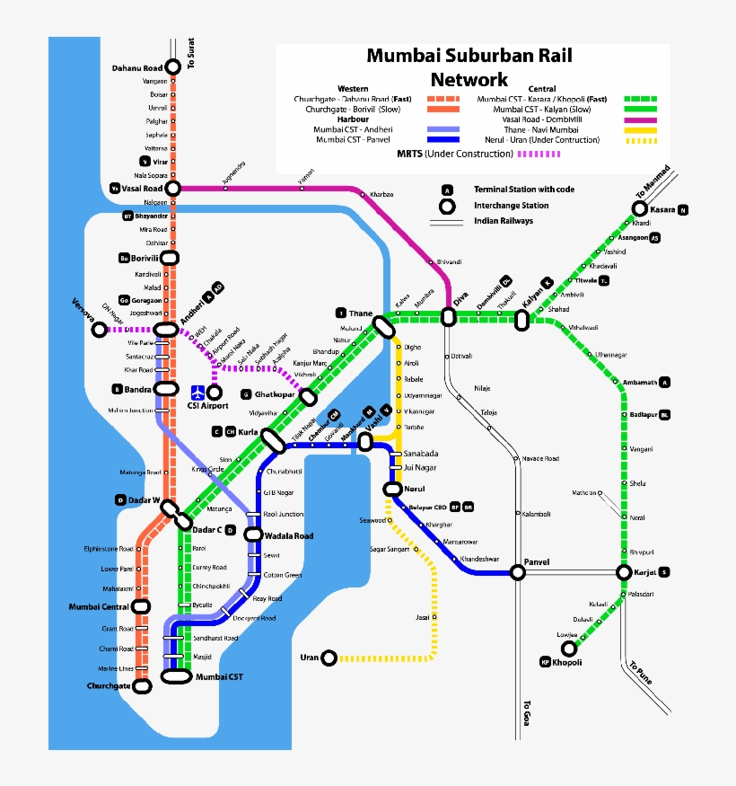 Railway Map Of Mumbai Arun Ganesh From Nid - High Quality Mumbai Railway Map Png Image |  Transparent Png Free Download On Seekpng