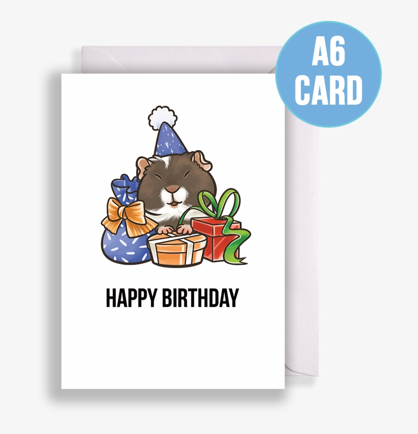 Brown Guinea Pig With Birthday Presents Birthday Card - Happy Food, transparent png download