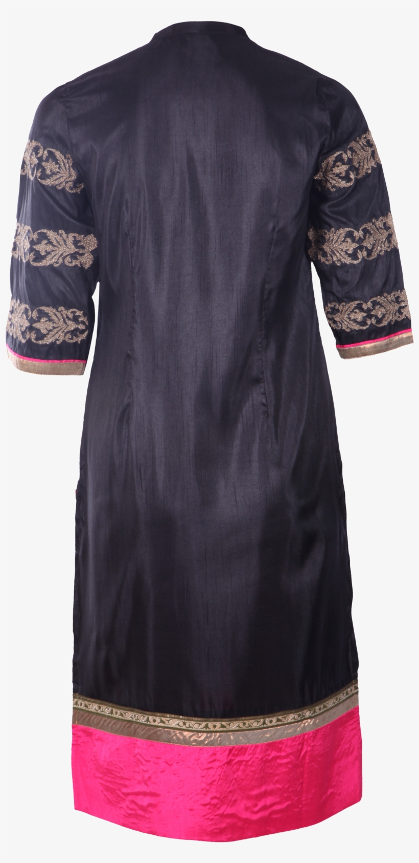 W Black Coloured 100% Man Made Fiber Kurta - Day Dress, transparent png download