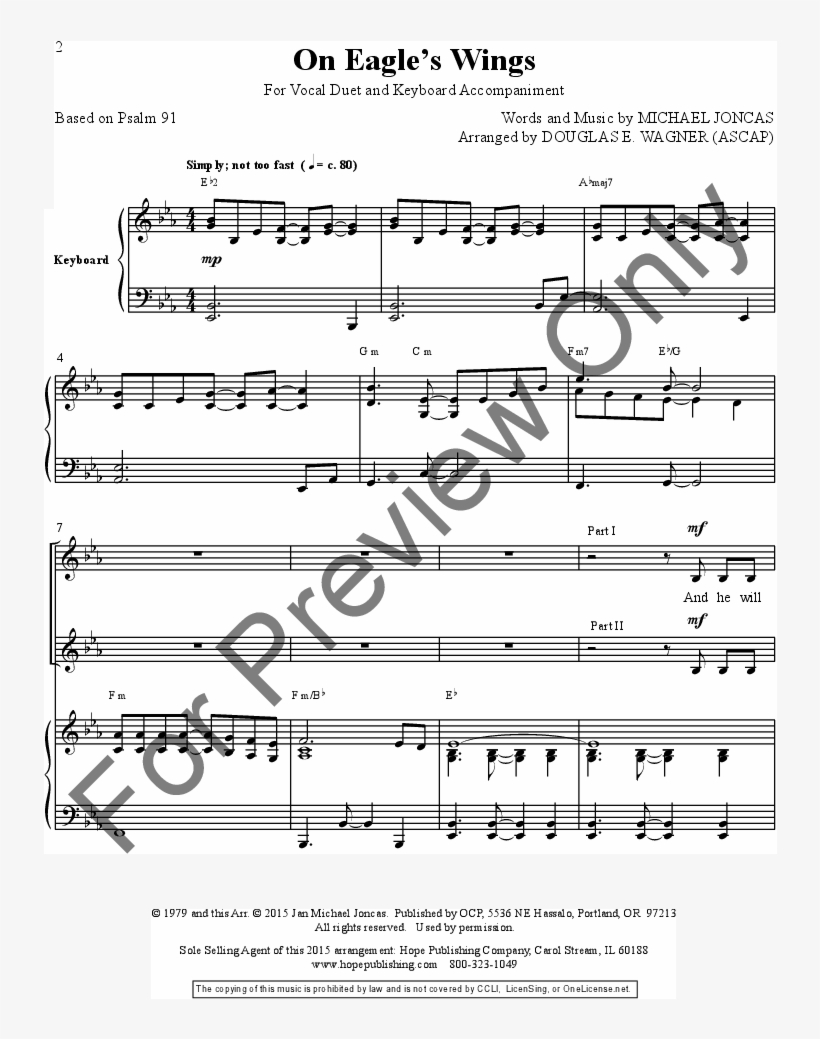 On Eagle's Wings Thumbnail - Abandoned Funhouse Sheet Music, transparent png download