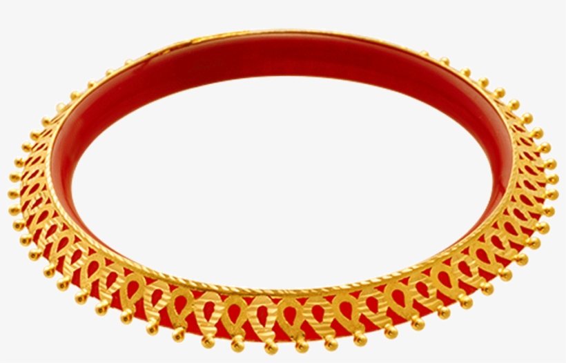 22k Yellow Gold Bangle Pola - Circle, transparent png download