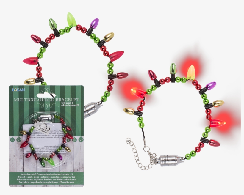 Multi Coloured Plastic Bracelet With Pearls With Colour - Bead, transparent png download
