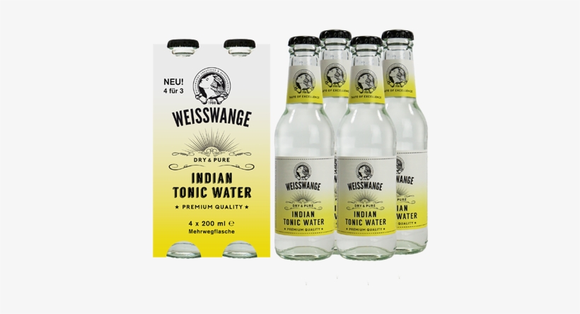 Indian Tonic Water, Dry And Pure, - Glass Bottle, transparent png download