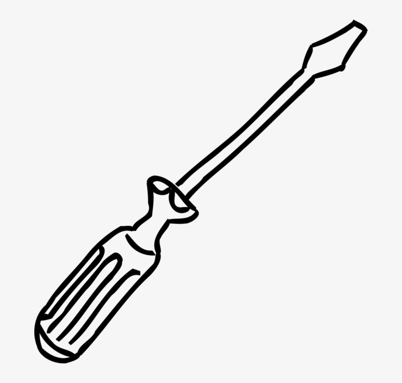 Drives Or Removes Screws Vector Image Illustration - Line Art, transparent png download
