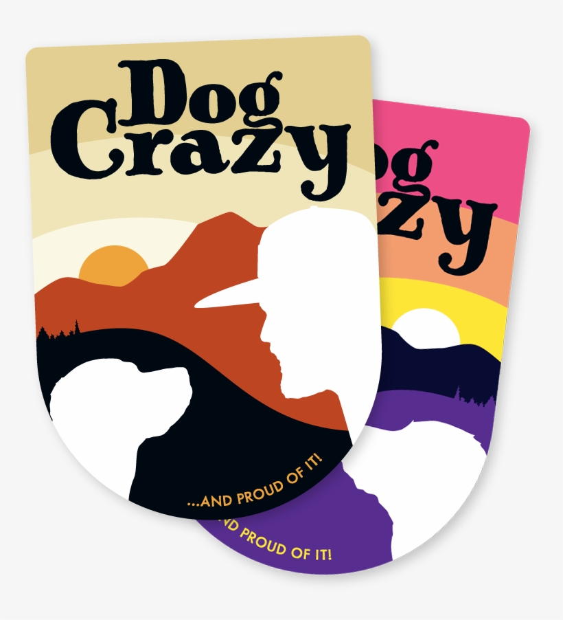 Mans Best Friend Dog Crazy Stickers By Mike Hosier - Poster, transparent png download