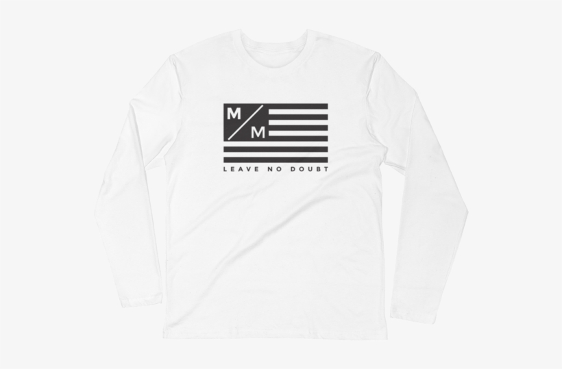 M/m Leave No Doubt Flag Long Sleeve Fitted Crew - Long-sleeved T-shirt, transparent png download