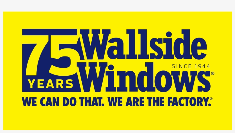 Wallside Windows 75th Anniversary Logo - Wallside Windows, transparent png download