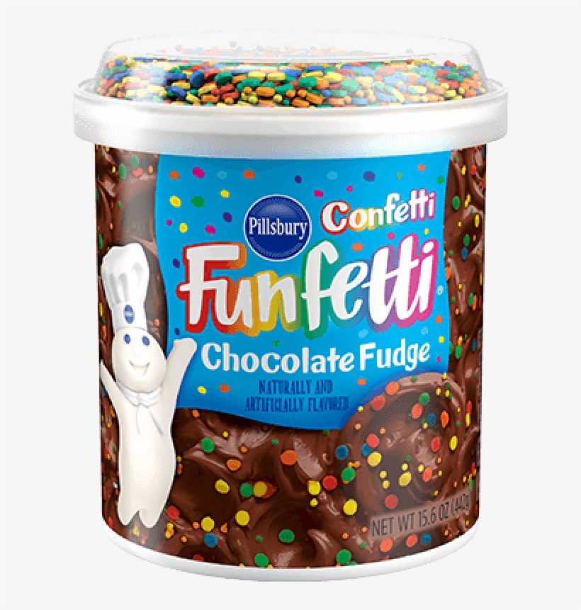 Pillsbury Chocolate Fudge Funfetti Frosting - Pillsbury Funfetti Chocolate Fudge Frosting, transparent png download