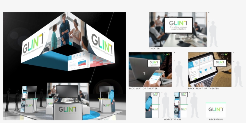 Glint Tradeshow Booth - Online Advertising, transparent png download