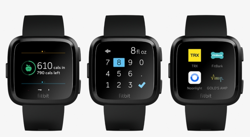 Fitbit Os - Fitbit Versa Black Aluminum, transparent png download