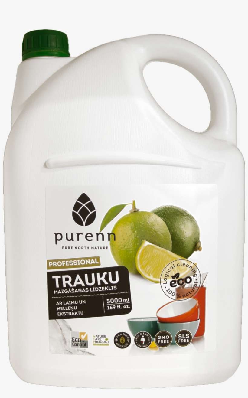 Purenn Dishwashing Liquid With Lime And Bilberry Extract - Lime Juice, transparent png download