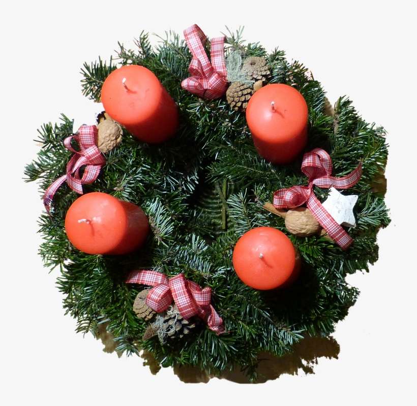 Isolated, Advent Wreath, Candles, Arrangement - Corona Advent Png, transparent png download