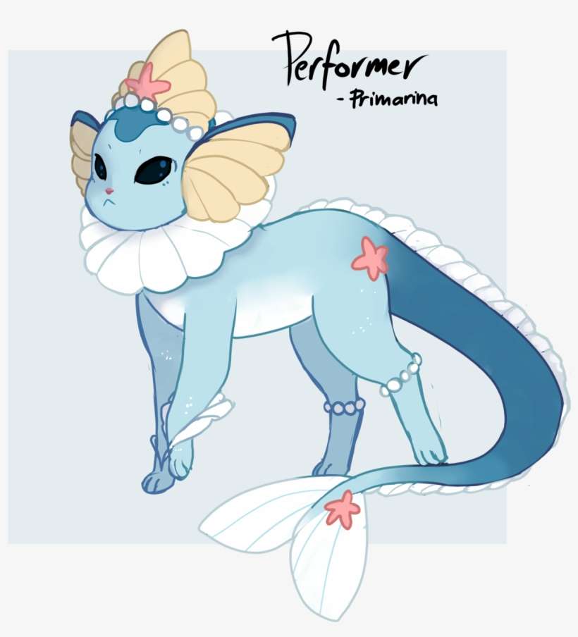“ A Primarina / Vapereon Crossbreed ” - Cartoon, transparent png download