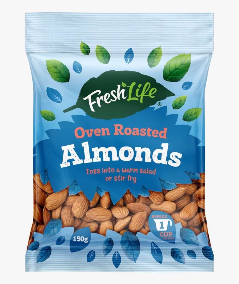 Freshlife Almond Roast 150g Render - Almond, transparent png download