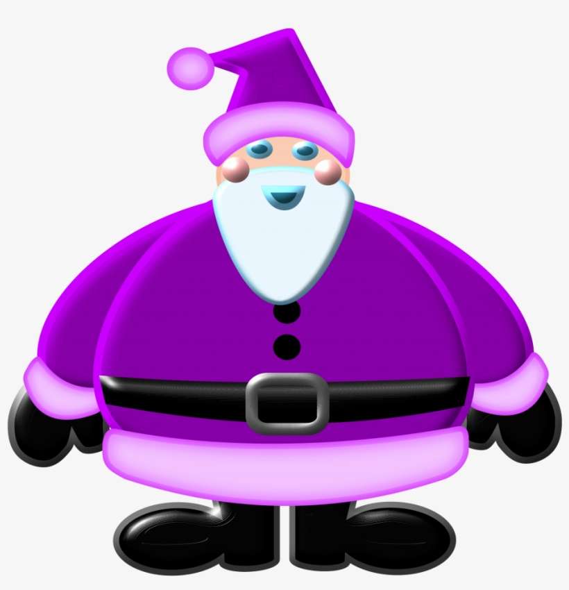 Support During Christmas Time - Santa In Purple, transparent png download