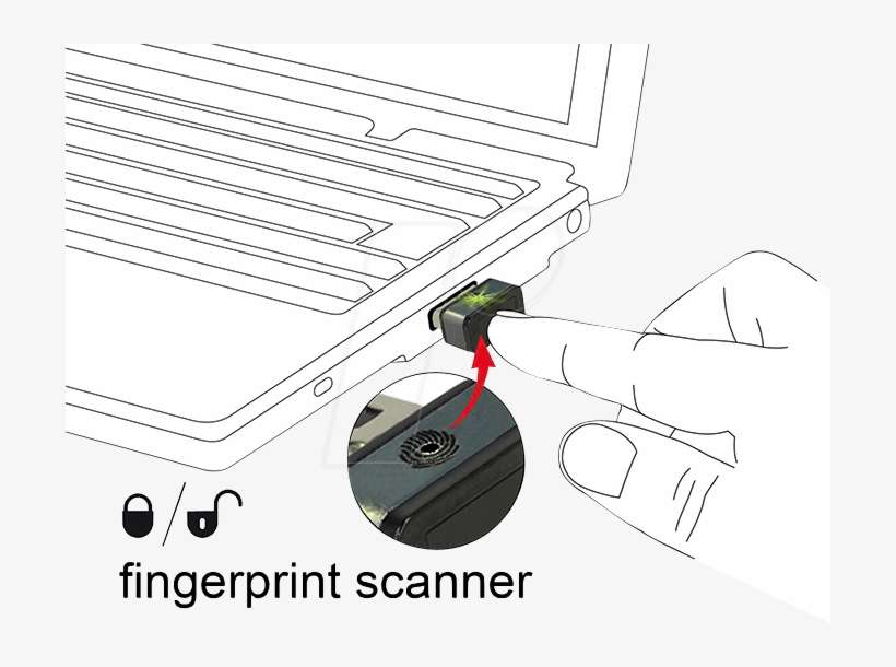 Laptop/pc, Fingerprint Scanner, Windows Hello Delock - Delock Fingerprint, transparent png download