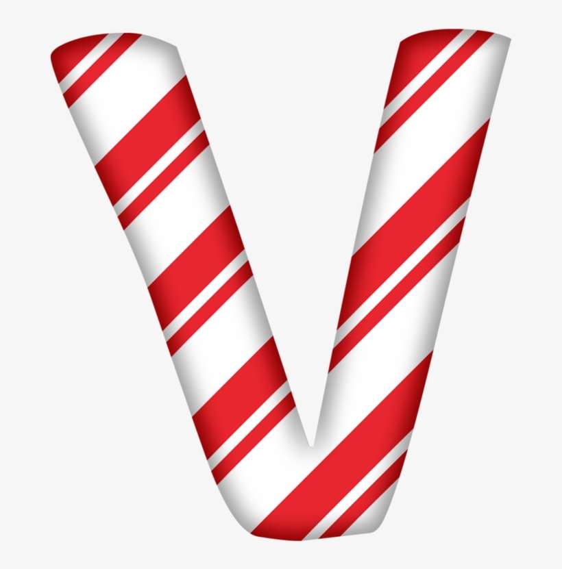 Фотки Letter V, Letters And Numbers, Candy Cane, Yandex - Stick Candy, transparent png download