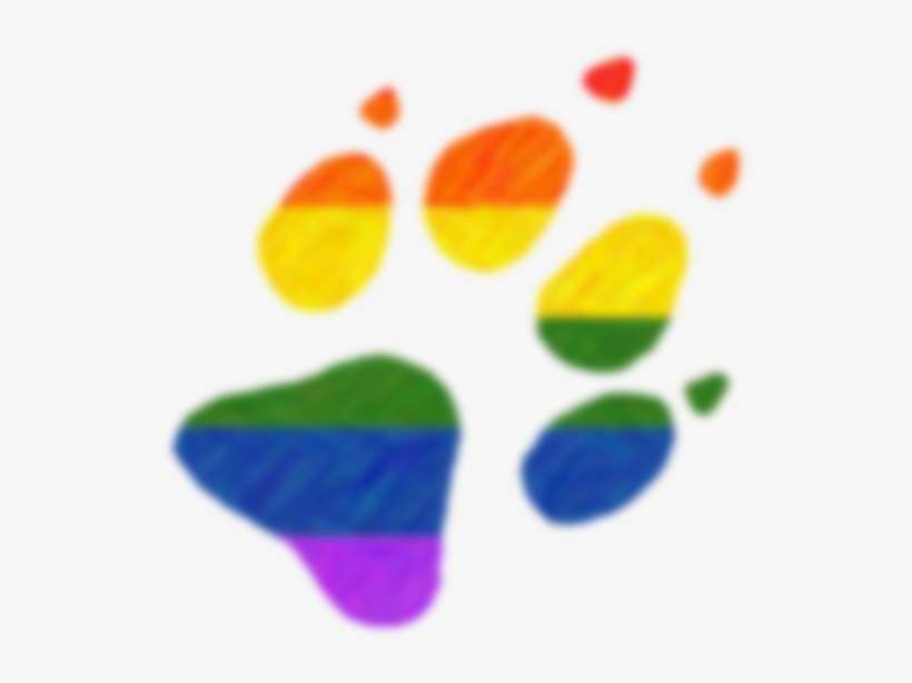 Rainbow Pride Pawprint - Circle, transparent png download