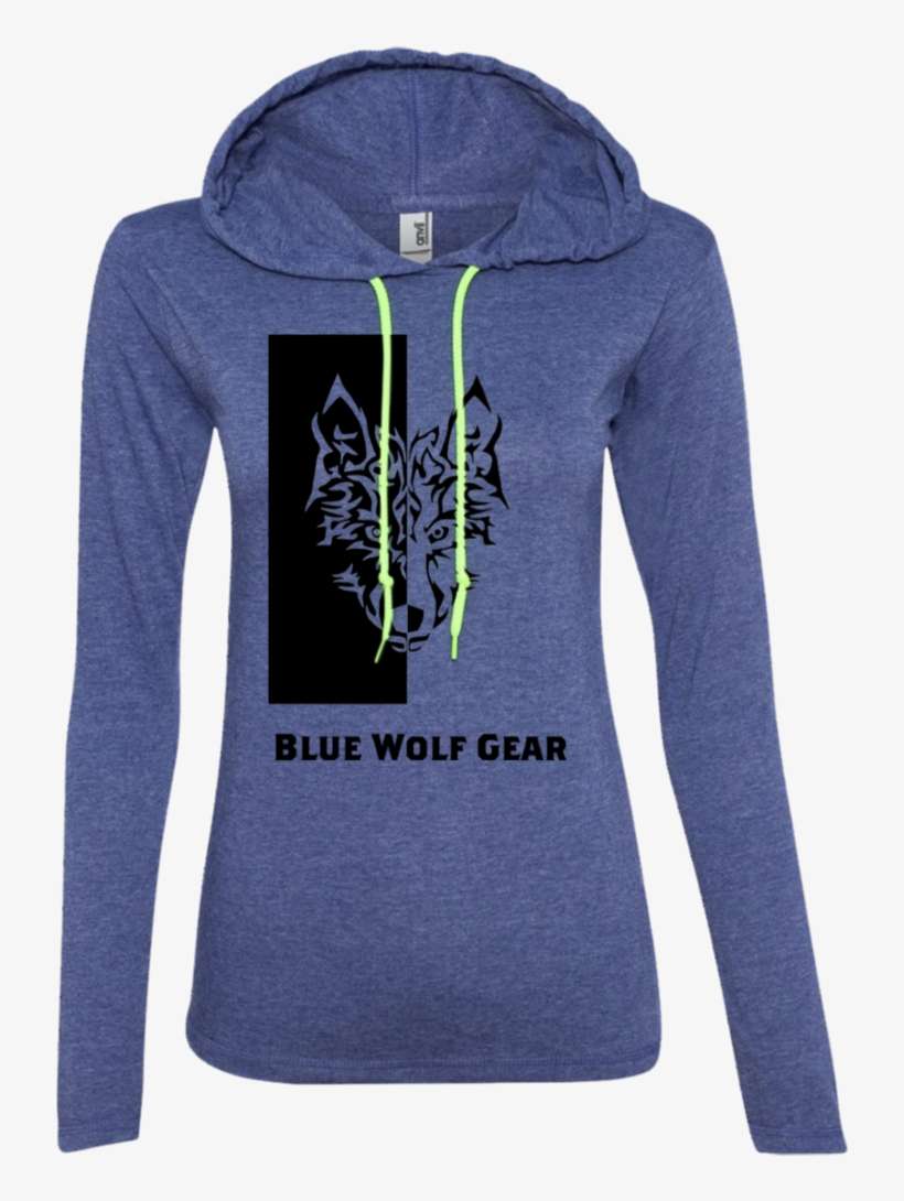 Blue Wolf Gear Womens Pullover Hoodie Png Wolf Paw - Shirt, transparent png download