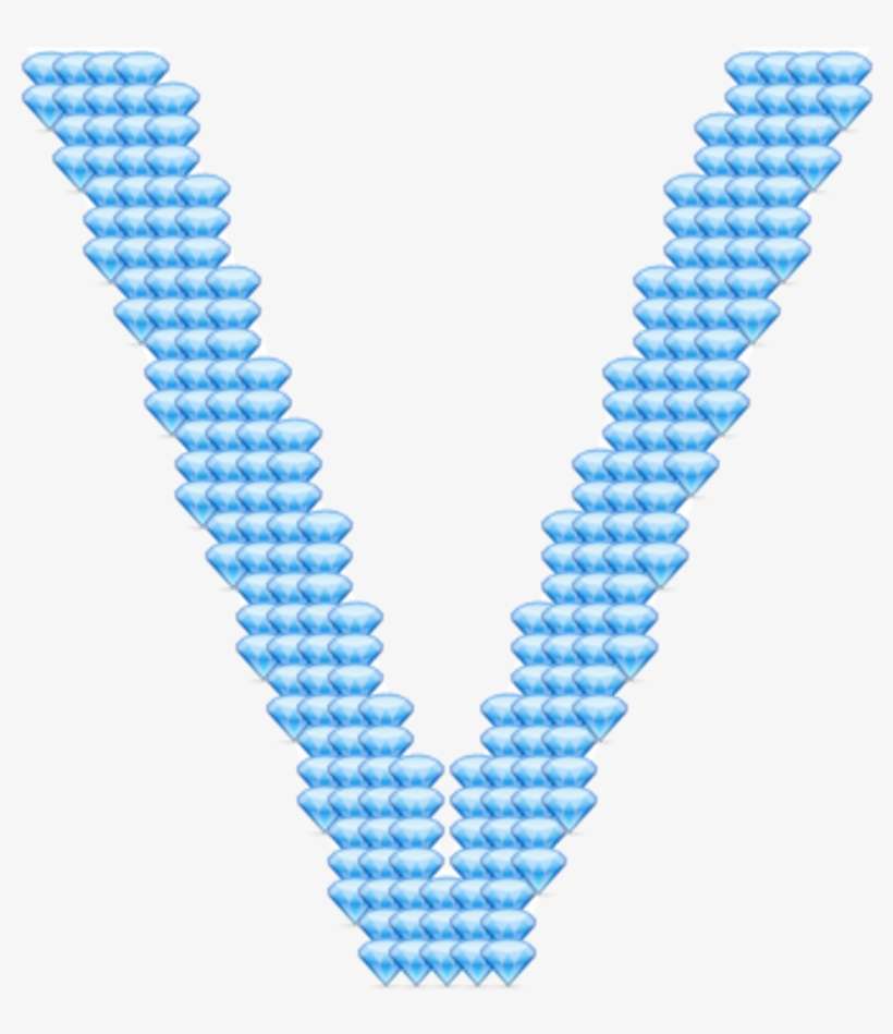 Letter Letters V Diamond Sticker - Necklace, transparent png download