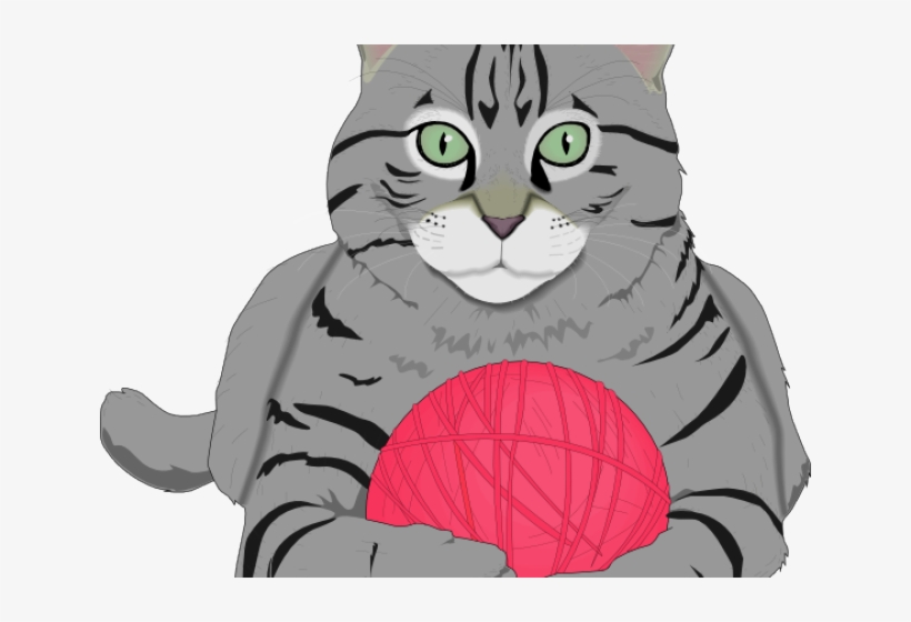 Kitten Clipart Ball Yarn Dibujo Gato Gris Png Image Transparent Png Free Download On Seekpng
