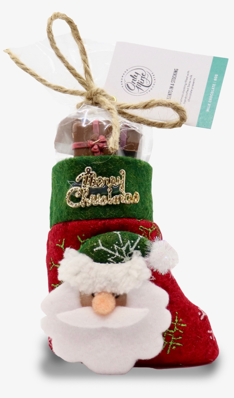 Milk Chocolate Presents In A Stocking - Christmas Stocking, transparent png download