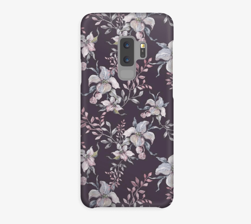 Flowers & Purple Case Galaxy S9 Plus - Mobile Phone Case, transparent png download