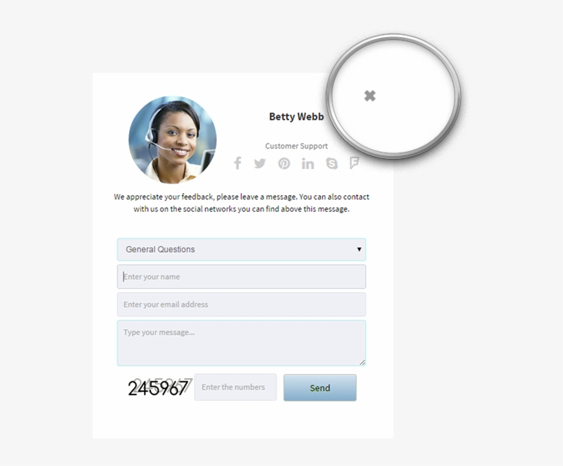Wordpress Contact Form Displaycloseicon - Call Center Agent, transparent png download