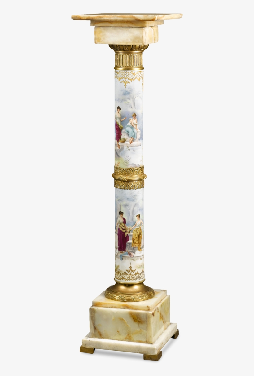 Porcelain And Onyx Pedestal By Ribot - Column, transparent png download