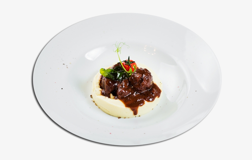 Veal Cheeks With Mashed Potatoes - Steak Au Poivre, transparent png download