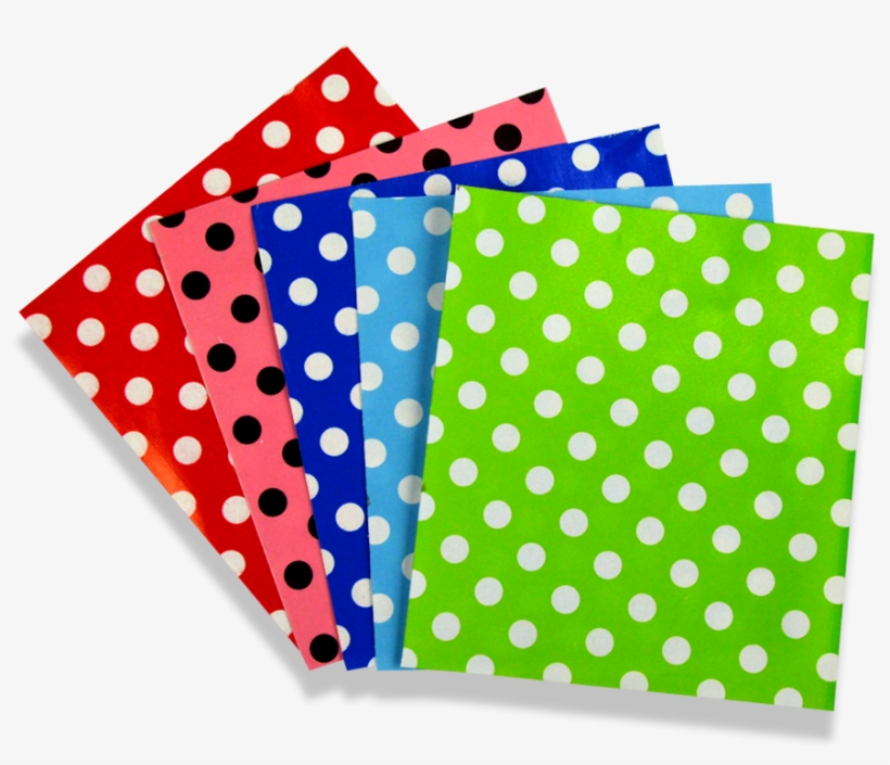 Papel De Regalo - Papel Lustre Con Puntos, transparent png download