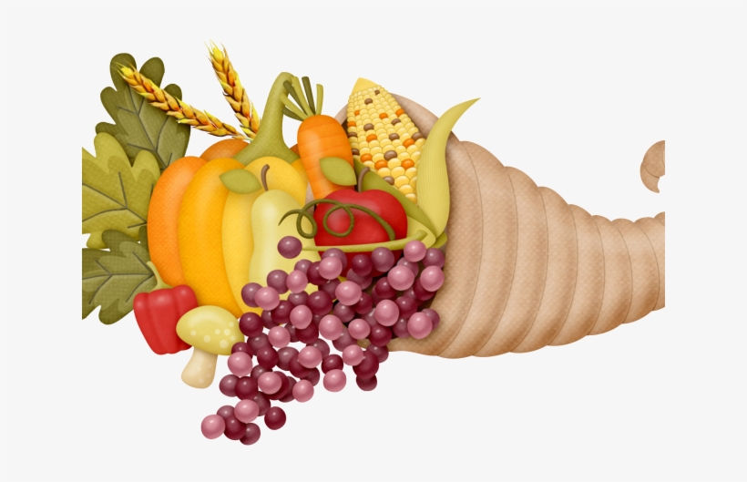 Cornucopia Clipart Thanksgiving Dinner - Small Thanksgiving Clip Art, transparent png download