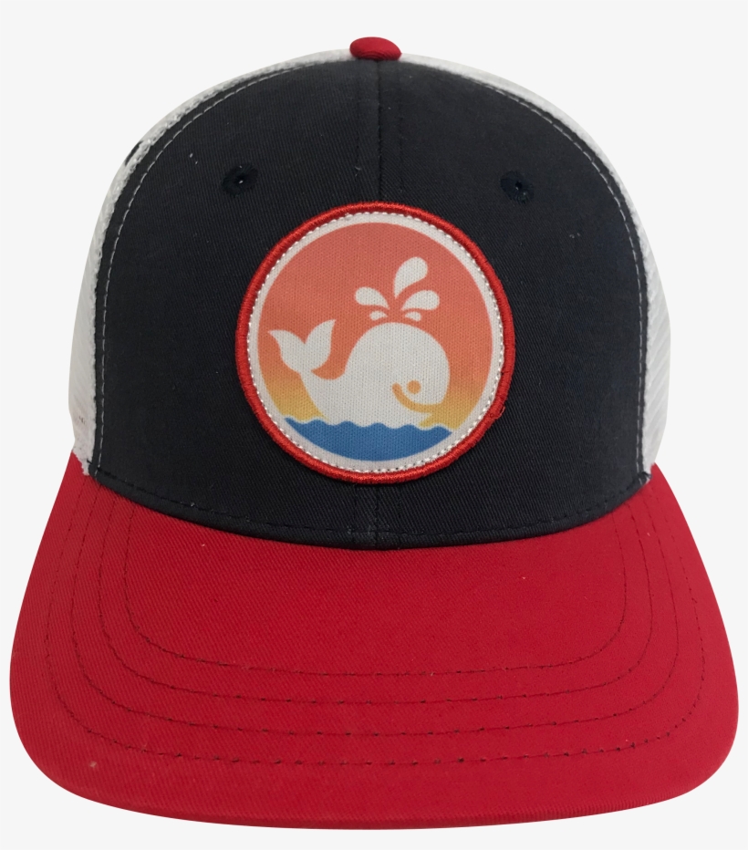 Island Smilin' Spout The Whale Trucker Hat Red White - Baseball Cap, transparent png download