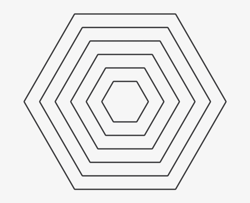 Hexagons Die Outline - Actress Splazsh, transparent png download