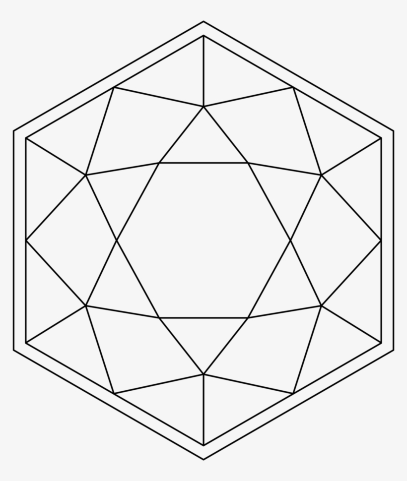 F U Gem Cut By Artbysnow On - Hexagon Gem Cut, transparent png download