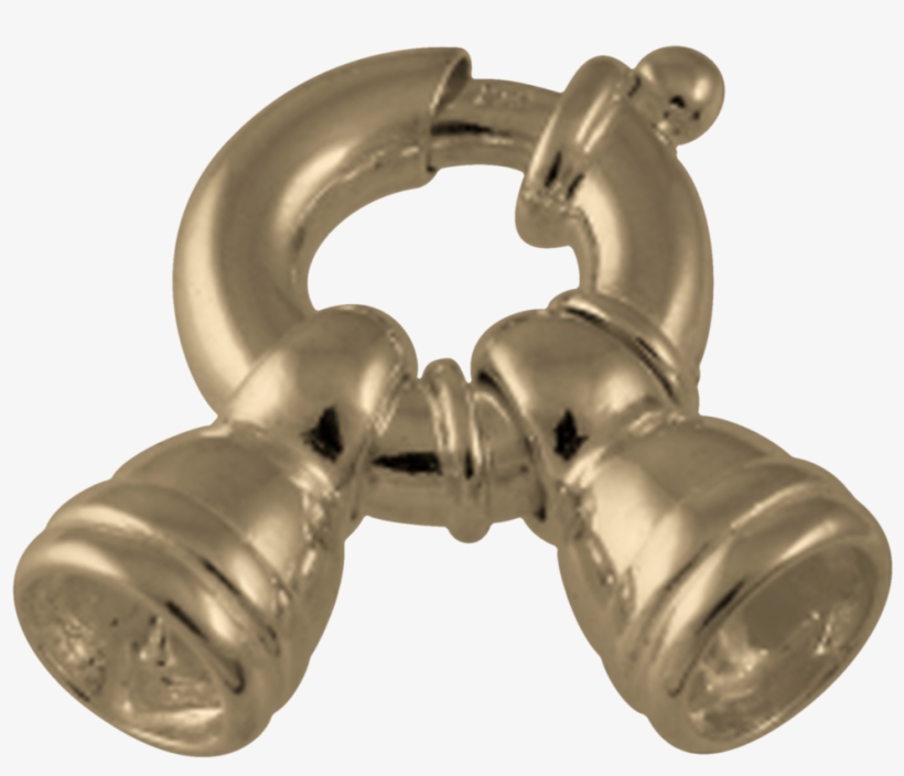 Spring Ring With End Caps 750/- Yellow Gold - Plastic, transparent png download