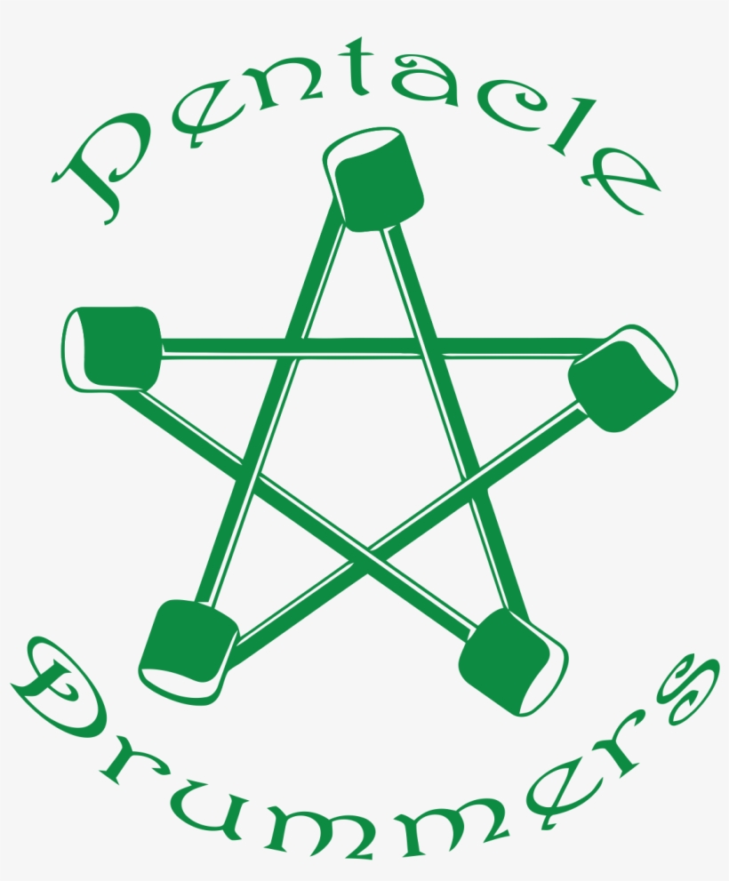Pentacle Drummers - Triple Moon Pentacle Symbol, transparent png download