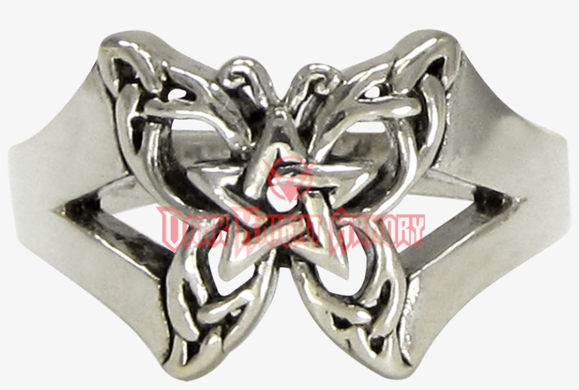 Sterling Silver Butterfly Pentacle Toe Ring - Engagement Ring, transparent png download