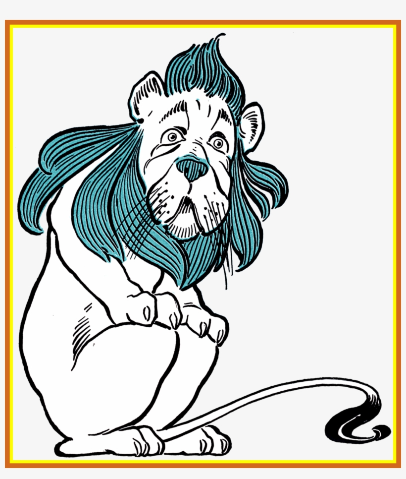 Vector Freeuse Black And White Clipart Lion - Cowardly Lion Wizard Of Oz Clipart, transparent png download