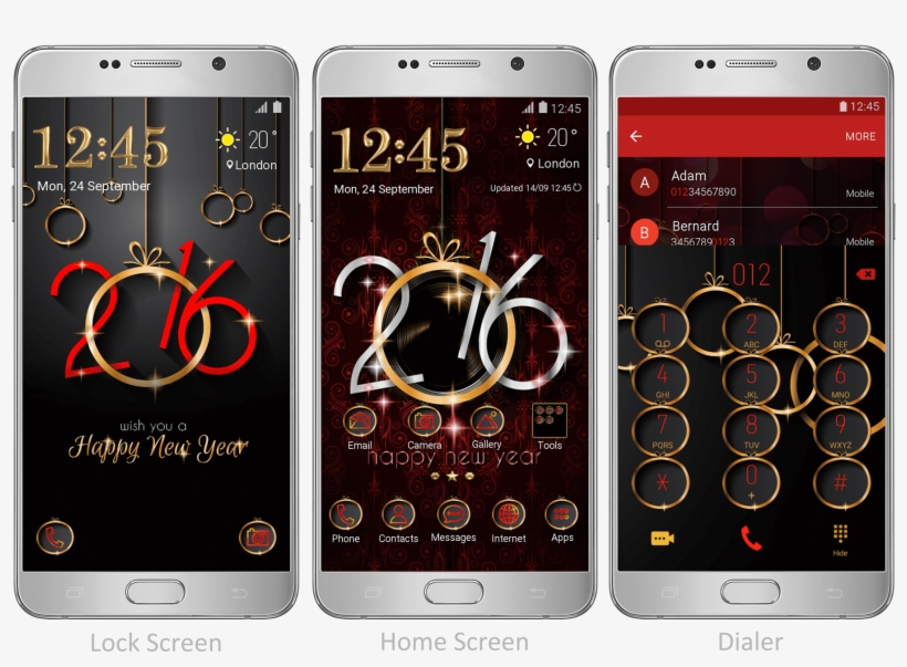 Celebrate The New Year 2016 With This Elegant Black - Steampunk Phone Theme, transparent png download
