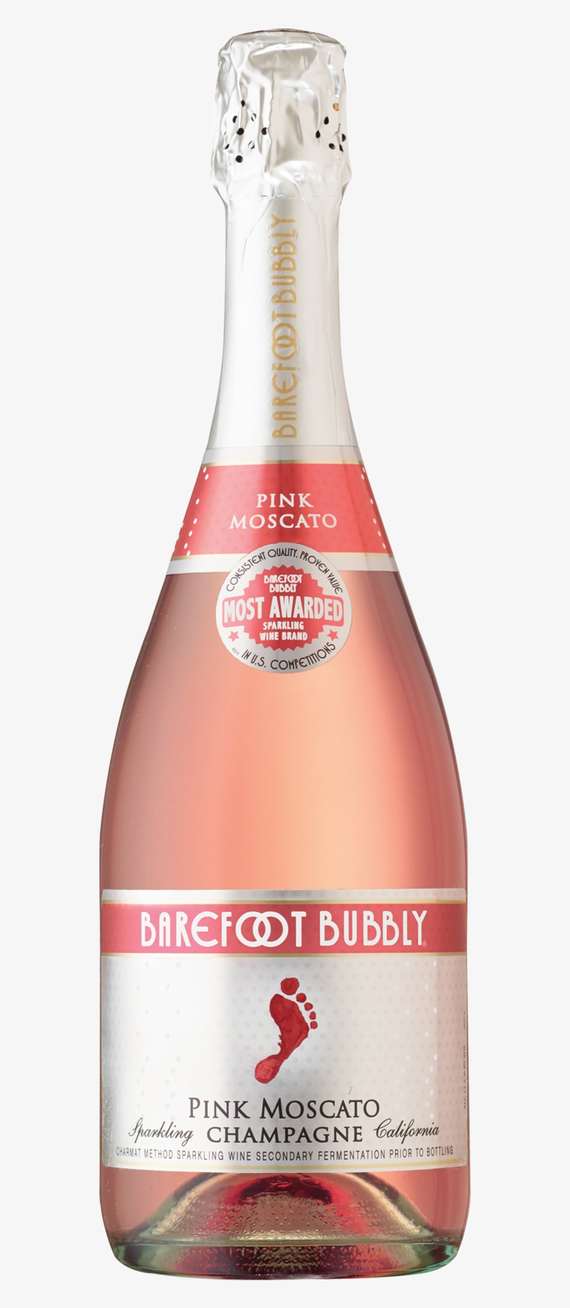 Barefoot Bubbly Pink Moscato, transparent png download