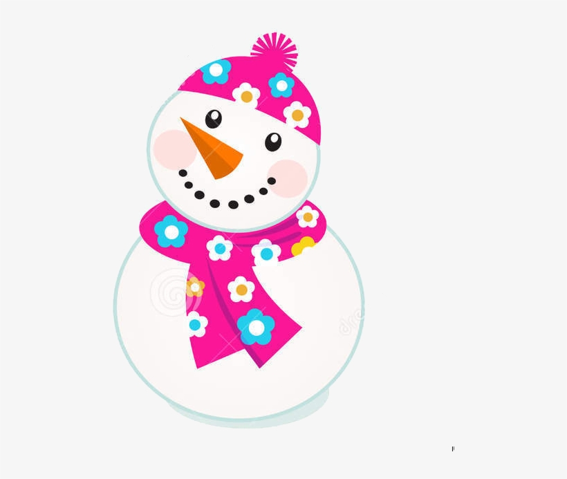 Cute Colorful Snowmen Para - Cute Snowman Cartoon, transparent png download