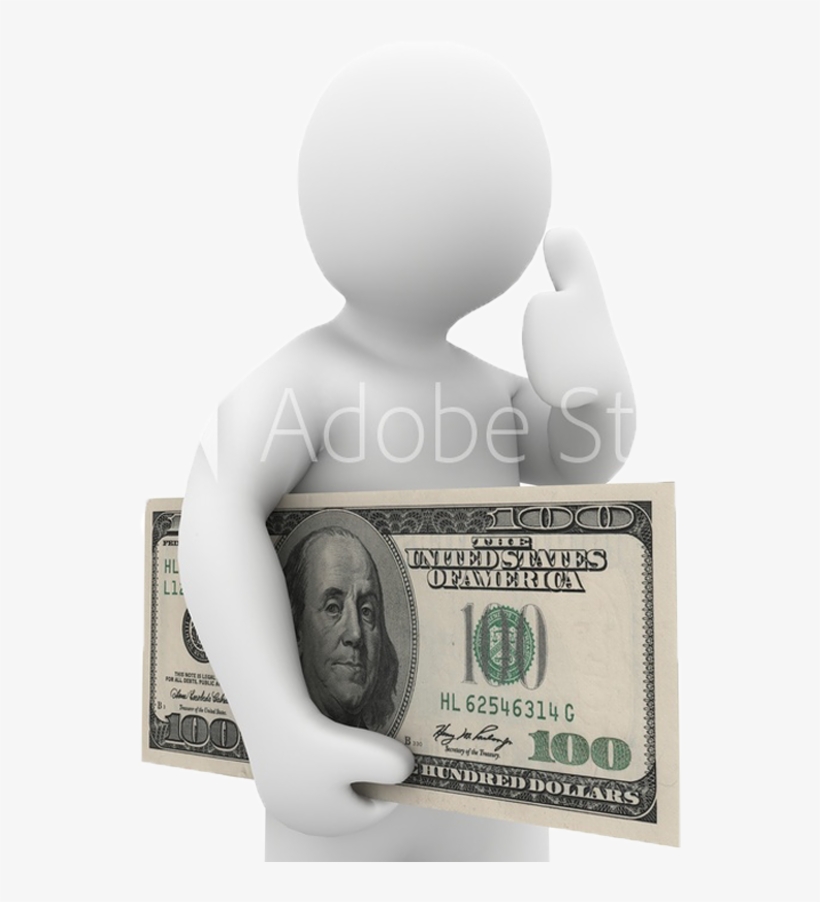 Man With Dollar Showing Thumbs Up - Cash, transparent png download