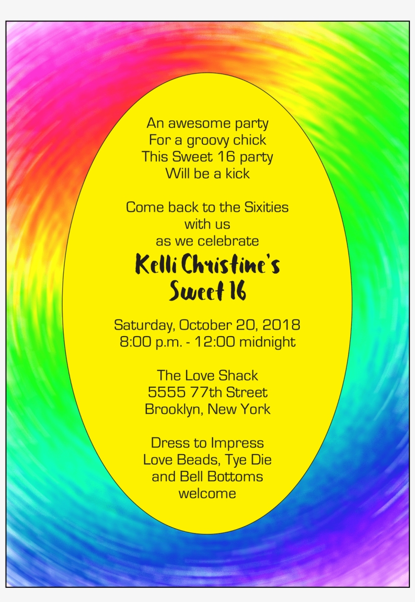 Sweet 16 Invitation - Circle, transparent png download