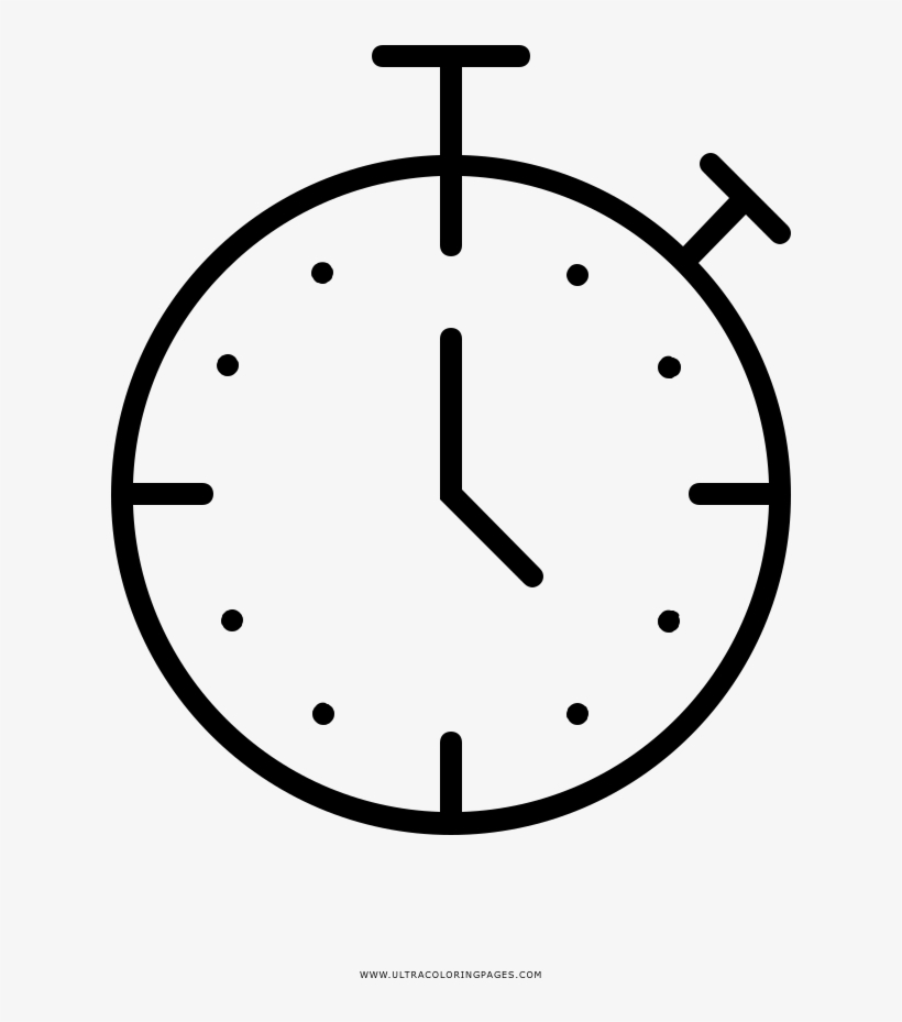 Stopwatch Coloring Page Ultra Coloring Pages Coloring - Wall Clock, transparent png download