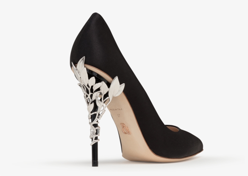 Graphic Free Library Eden Pump Black Satin With Silver - Basic Pump, transparent png download