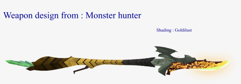 Monster Hunter Insect Blade 79k - Space Intentionally Left Blank, transparent png download