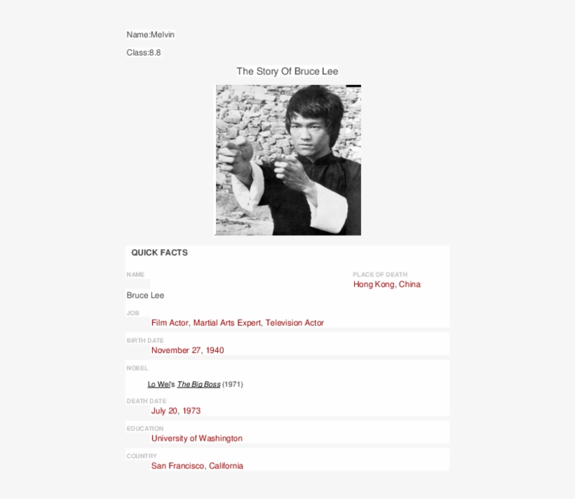 Docx - Bruce Lee, transparent png download