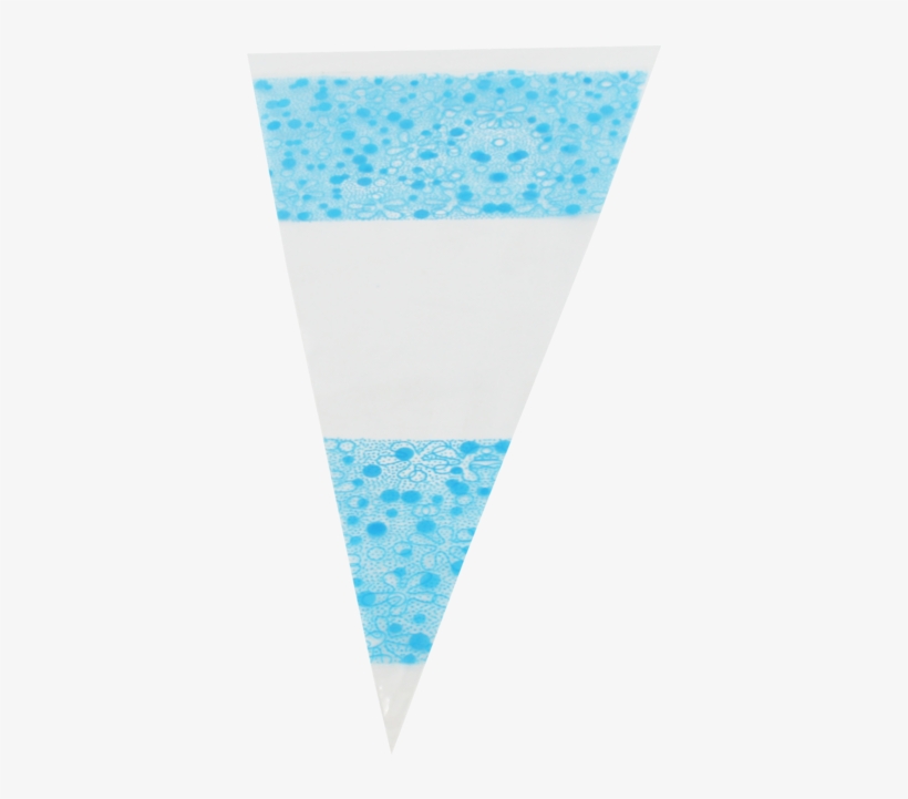 Bag, Conical Bag, Pp, 18x37cm, Lace Pattern Blocked, - Puntzakjes Blauw, transparent png download